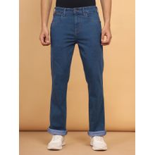 Wrangler Men's Blue Jacks Ville Boot Cut Fit Mid Rise Jeans