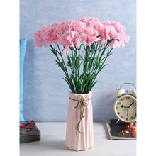 Fourwalls Artificial Decorations Single Carnation Flower Sticks (45 cm Tall, Pack of 20, Light-Pink)