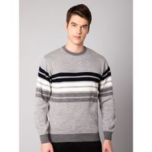 Cantabil Men Grey Melange Sweater