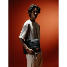 DailyObjects Carbon Black Stria Laptop Sleeve -Large