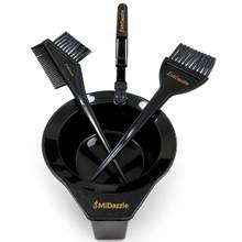 Midazzle Pro Hair Dye Brushes, Section clips and Bowl Set Hair Coloring Kit ( 4 Items in the Set)