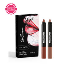 Love Earth Lip Crayon Non-Transfer Lipstick Pack of 2
