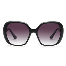 Bebe Gradient Purple Lens Square Sunglass Full Rim Black Frame with 100% UV Protection (55)