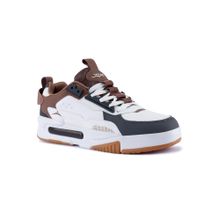 JQR SIGNATURE White And Brown Men Sneakers
