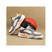JQR SIGNATURE White And Grey Men Sneakers