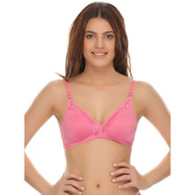 Clovia Cotton Rich Solid Non-Padded Demi Cup Wire Free T-shirt Bra - Black