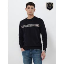 U.S. POLO ASSN. Men Blue Solid Sweatshirt