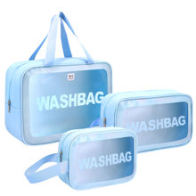 NFI Essentials Transparent Wash Bag Makeup Pouch for Women (Pack of 3)