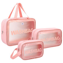 NFI Essentials Transparent Wash Bag Makeup Pouch for Women (Pack of 3)