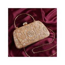 SWISNI Gold Raw Silk Clutches SWIS-570