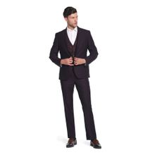 Arrow Wine Reversible Waistcoat Self Design Three Piece Suit (Set of 3)