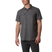 Columbia Mens Grey Nylon Short Sleeve Silver Ridge 2.0 Shirt