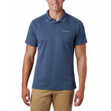 Columbia Mens Blue Polyester Short Sleeve Utilizer Polo T-Shirt