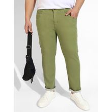Instafab Plus Mens Regular Fit Denim Jeans Color Green