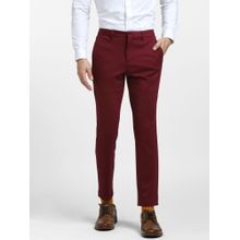 Jack & Jones Maroon Mid Rise Suit Set Trousers