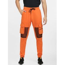 Jack & Jones Orange Mid Rise Pocket Detail Sweatpants