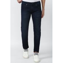 Peter England Men Navy Dark Wash Low Skinny Fit Jeans