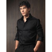 RARE RABBIT Dario Black Shirt