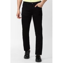 Simon Carter Mens Black Solid Slim Fit Jeans