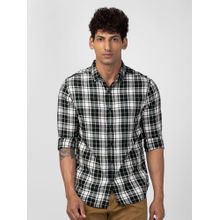 Spykar Green Full Sleeves Y/d Cotton Bamboo Shirt For Men