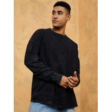 Styli Black Longline Oversized Sweatshirt