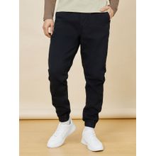 Styli Dark Wash Denim Jogger With Drawstring Waist