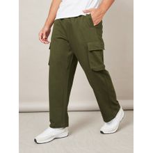Styli Oversized Straight Leg Joggers With Cargo Pockets