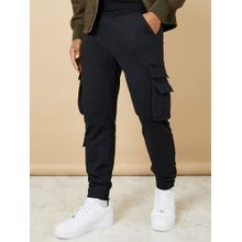 Styli Solid Cargo Jogger With Zipper Pockets