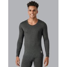 U.S. POLO ASSN. Men Grey I755 Natural Polyester Thermal Top