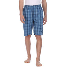 U.S. POLO ASSN. Men Light Blue I692 Plaid Check Cotton Bermudas