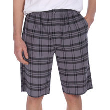 U.S. POLO ASSN. Men Grey I692 Plaid Check Cotton Bermudas