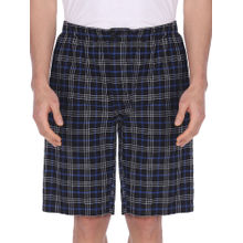 U.S. POLO ASSN. Men Black I692 Plaid Check Cotton Bermudas