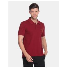 U.S. POLO ASSN. Solid Patterned Knit Polo Shirt