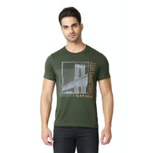 Van Heusen Athleisure Men Crew Neck & Short Sleeve T-Shirt - Hunter Green At