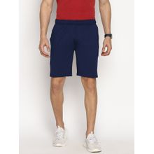 Van Heusen Performance Men Swift Dry & Odour Shield Jacquard Mesh Shorts - Navy Melange