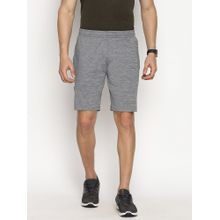 Van Heusen Performance Men Swift Dry & Odour Shield Jacquard Mesh Shorts - Grey Melange