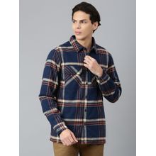 WOODLAND Checks Casual Shirt Blue