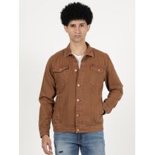 Wrangler Men Solid Brown Jacket (Regular)