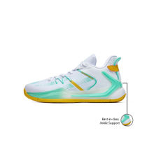 Xtep Men White,Bluish Green Printed Basketball Shoes