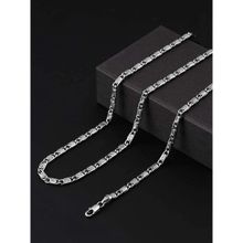 OOMPH Silver Tone Delicate Rope Chain Fashion Necklace