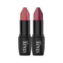 STAZE 9to9 Love Tri-Angle 3 in 1 Lipstick - Caramel Rose + Nude Orchid