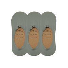 The Tie Hub Breathable Solid Grey No Show Loafer Socks (Pack of 3)