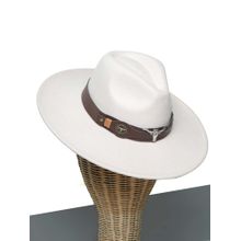 CHOKORE Unisex Stylish Solid White Fedora Hat