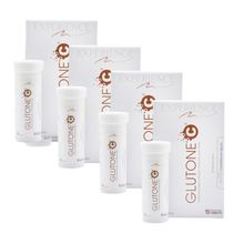 Glutone C Setria Glutathione - Japan 500mg & Natural Vit C Tablets for Skin Brightening - Pack of 4