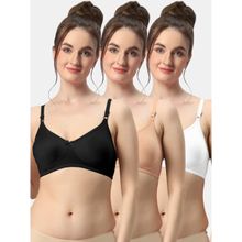 Sonari Albela Seamless Soft Cup Everyday Non Padded Molded Bra for Women (Pack of 3)