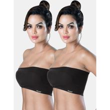Sonari Tubular Bra for Womens Removeable Pads and Strapless Bandeau Tube Bra (Pack of 2)