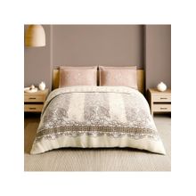 SPACES Kalamkari Calcite 210 TC Cotton Ornate Print Bedsheet with 2 Pillow Covers