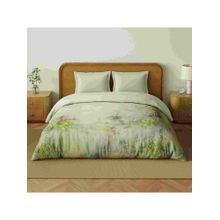 SPACES Organic Cotton Glass Green Cotton Breathable Digitally Floral Printed Double Quilt