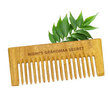 Nidhi's Grandmaa Secret Neem Wooden Comb for Hair Detangling