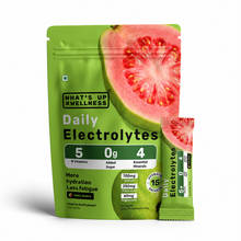 What's Up Wellness Daily Electrolytes Sachets - Juicy Guava, Zero Added Sugar, Instant Hydration